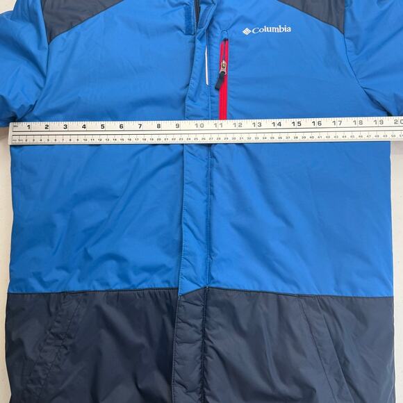 NEW Columbia Big Kids Lightning Lift Insulated Jacket Hooded Blue Navy Size L - Picture 10 of 11